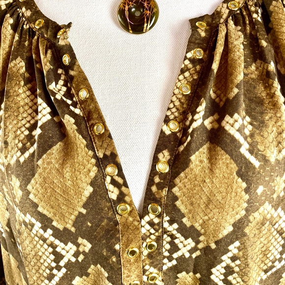 Michael Michael KORS | Basics Python Print Blouse NWOT - Picture 11 of 13